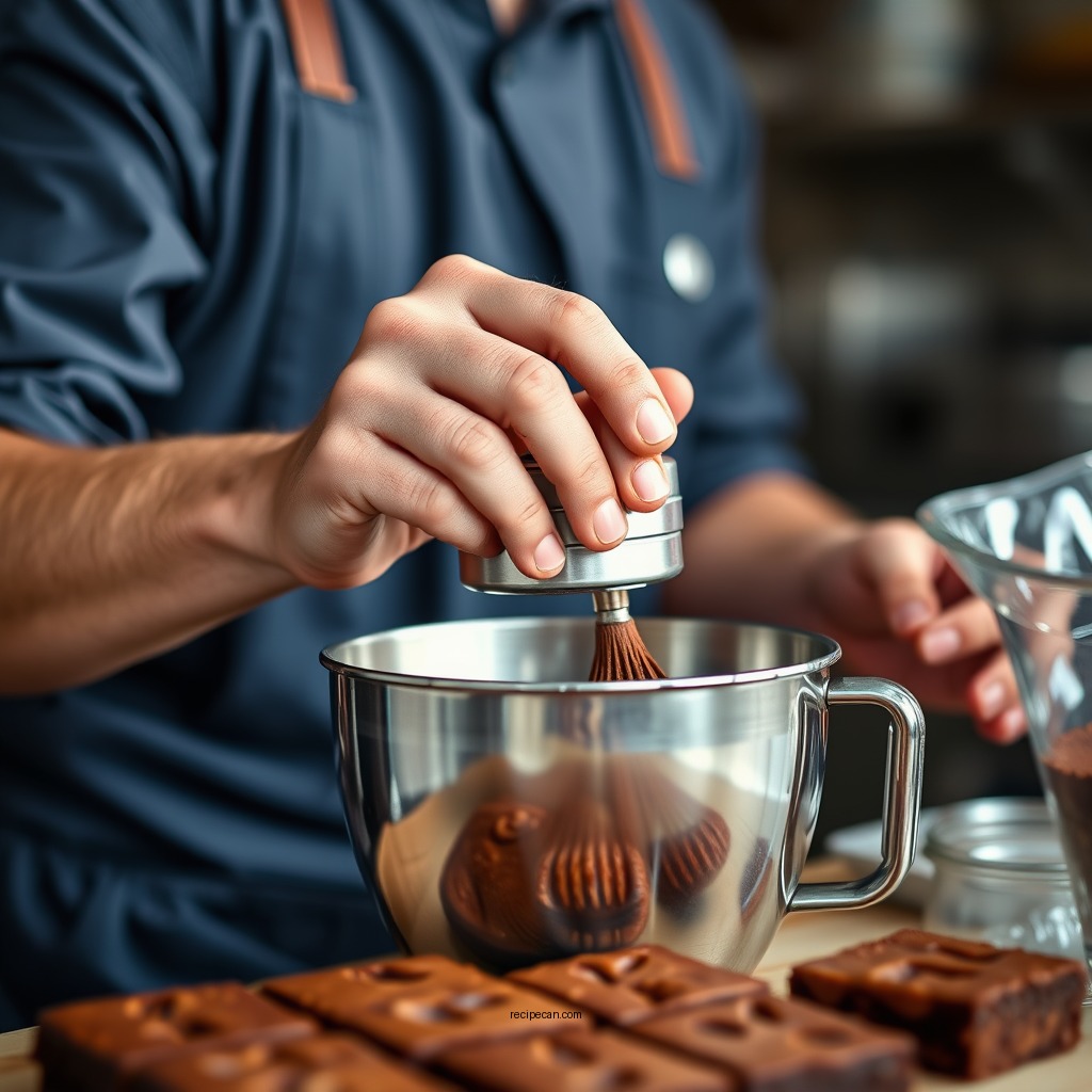 Step-by-Step Brownie Mixing Process - brownie recipe pot