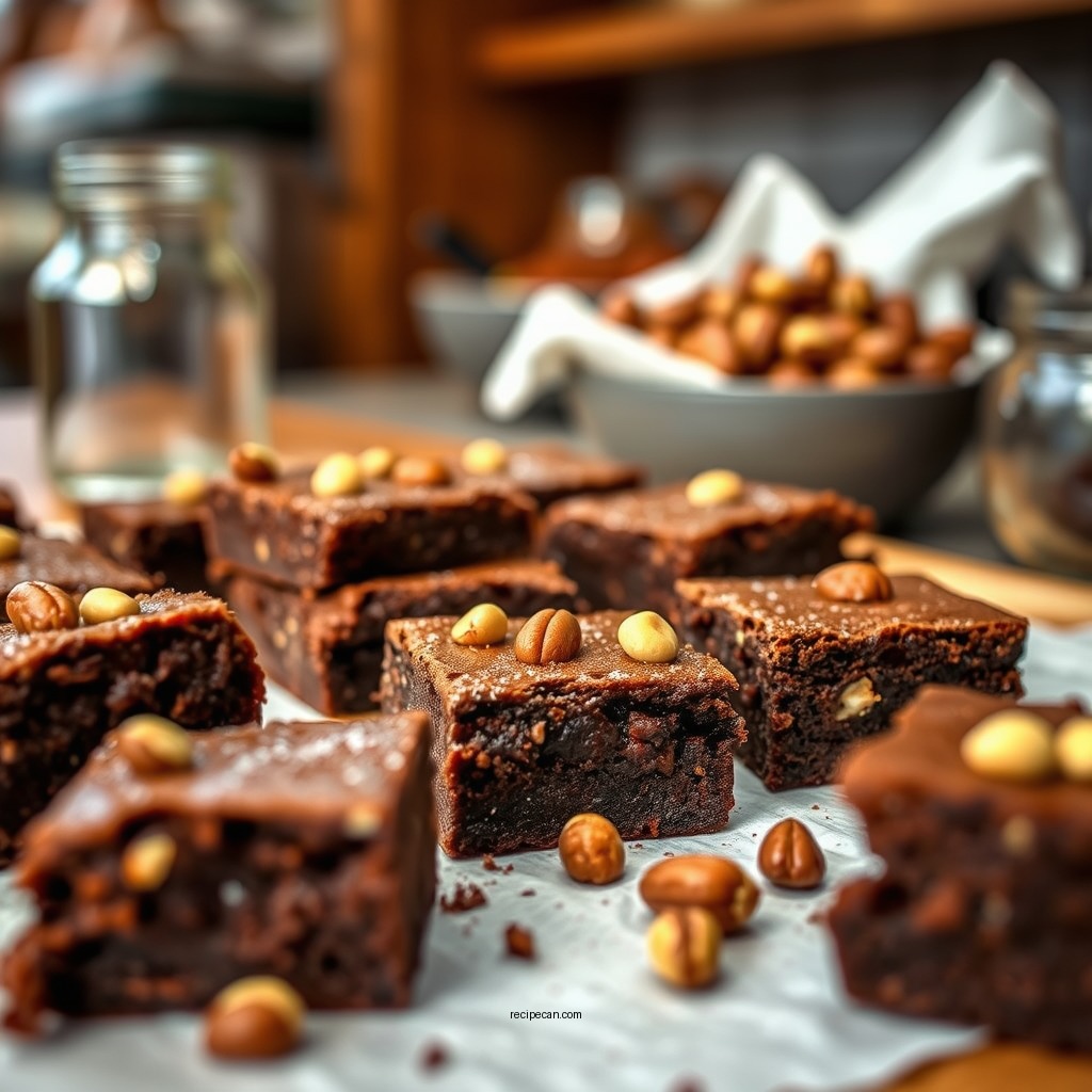 Chewy Brownies with Nuts - brownie recipes from scratch