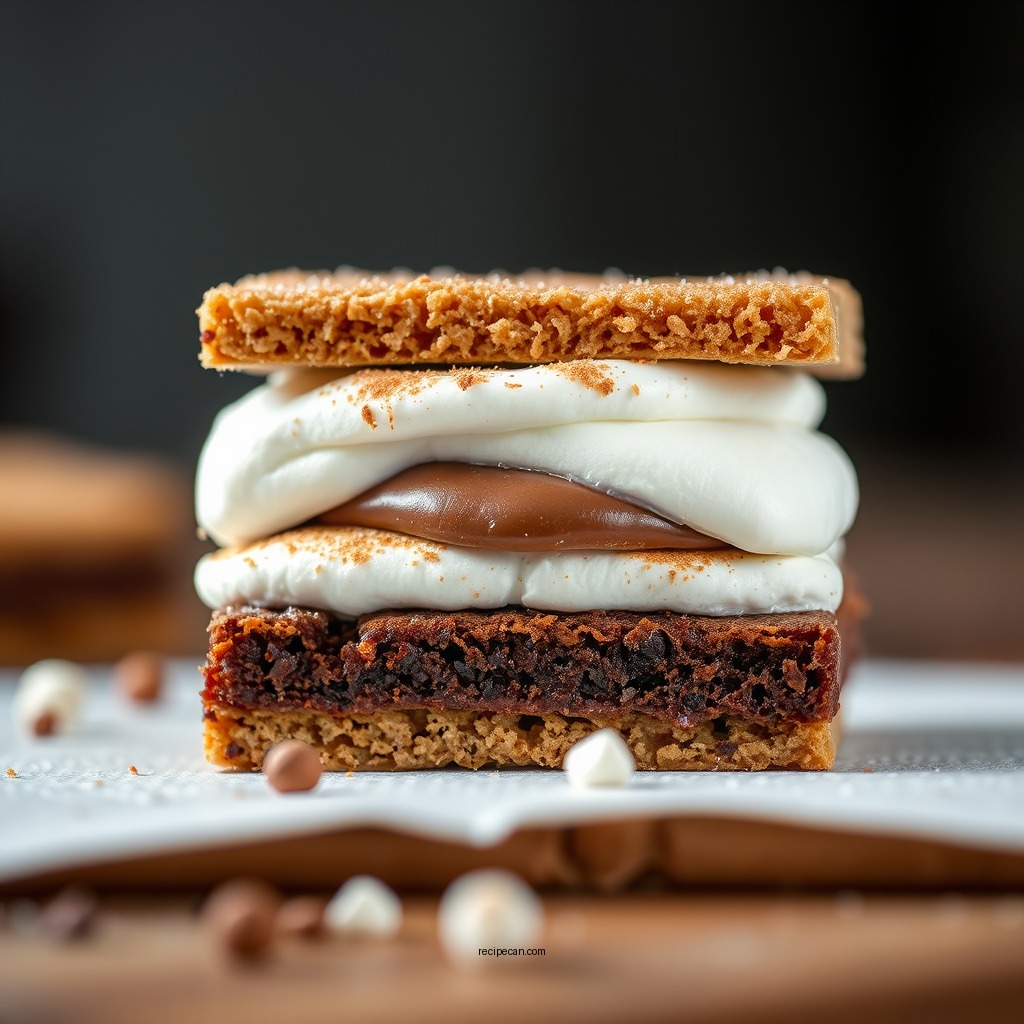 Layering for S'mores Flavor - brownie s'mores recipe