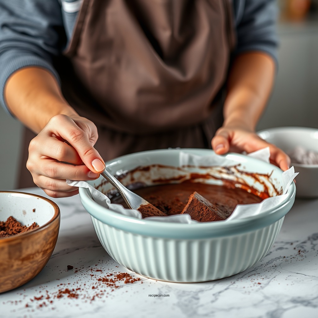 Preparing Your Brownie Batter - brownies using cocoa powder recipe