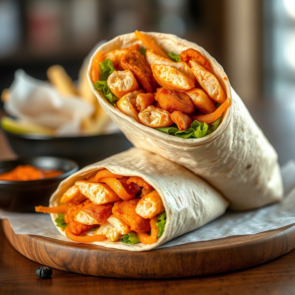Classic Buffalo Chicken Wrap - buffalo chicken wrap recipes
