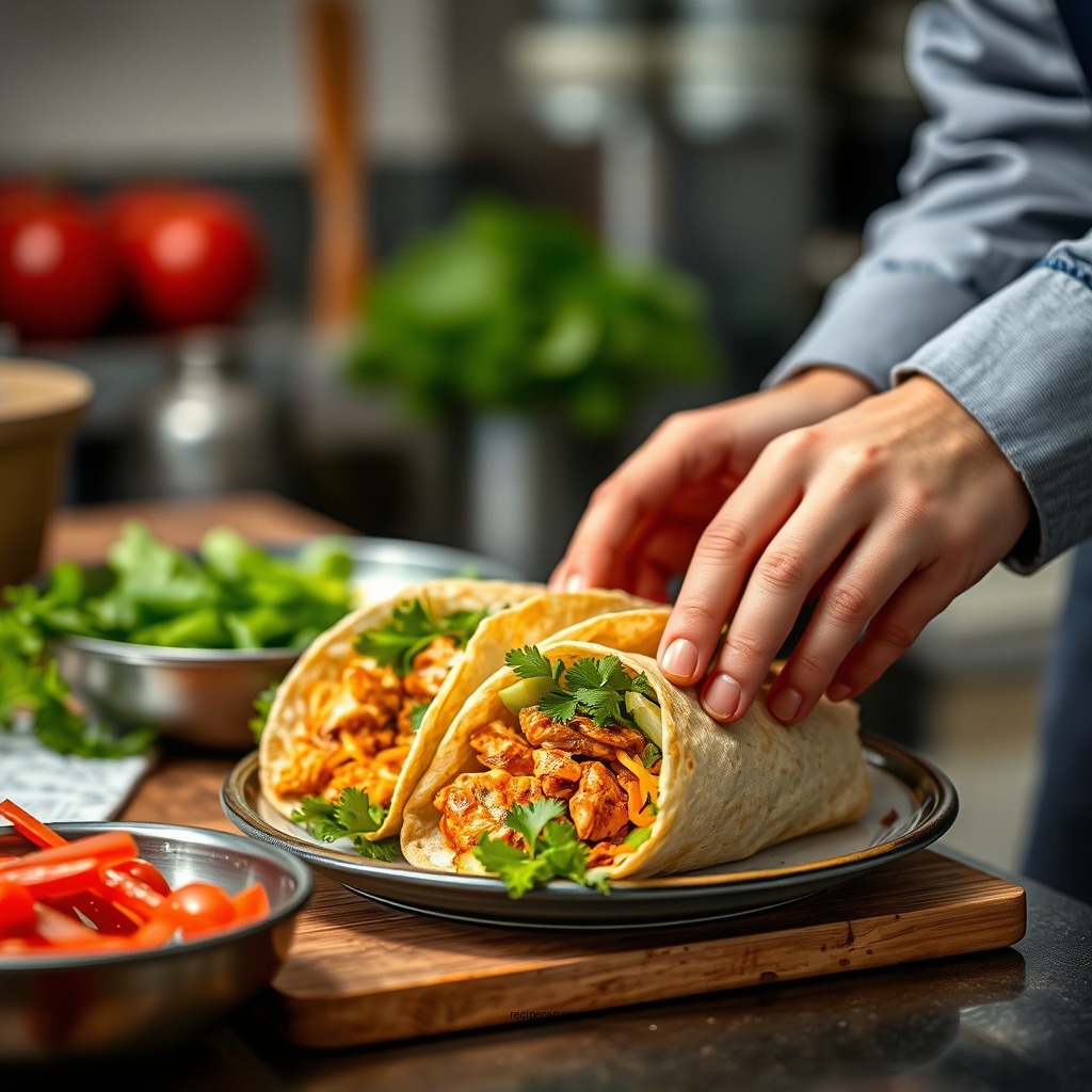 Preparing the Chicken - buffalo chicken wraps recipe