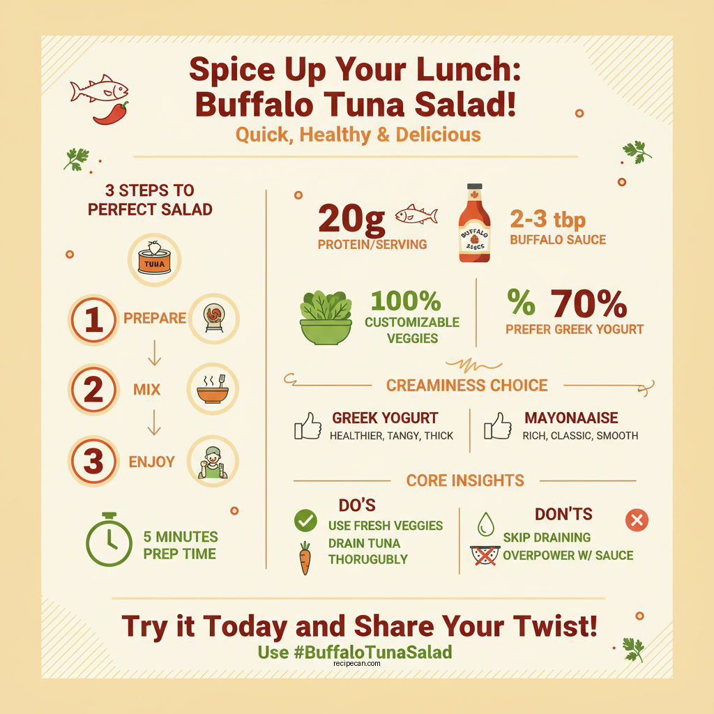 buffalo tuna salad recipe - Data Infographic and Statistics