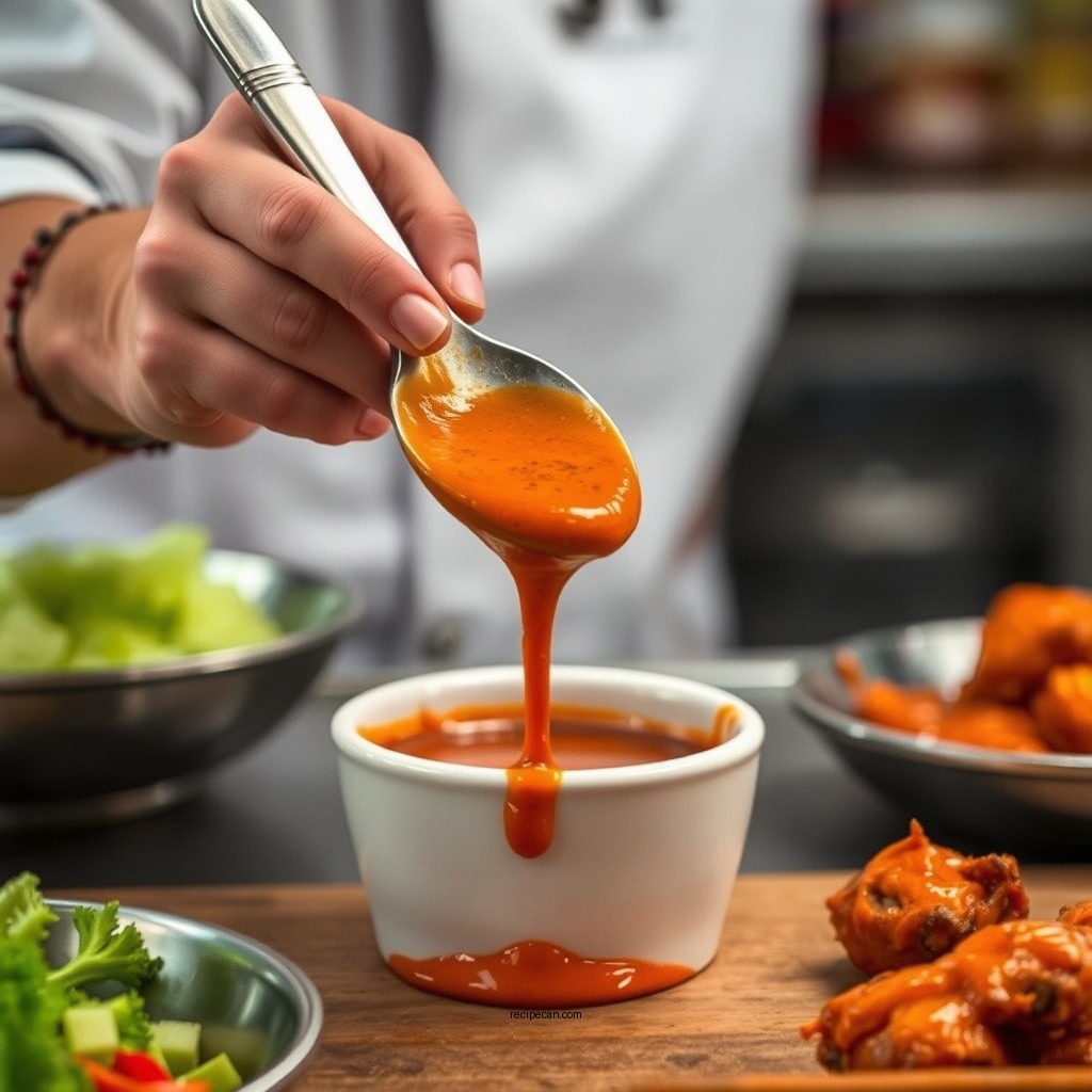 Preparing the Sauce - buffalo wings sauce recipe