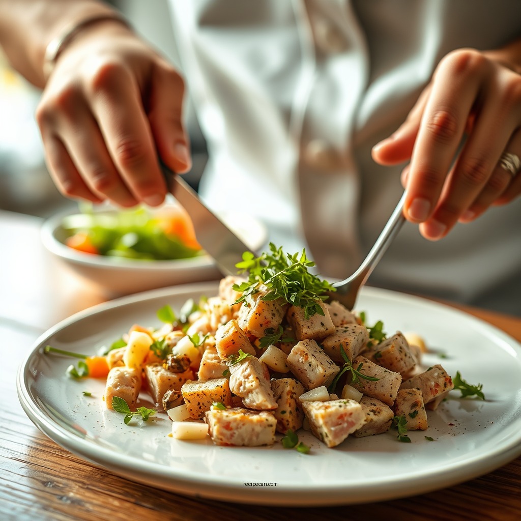 Preparing the Tuna - bumble bee tuna salad recipe