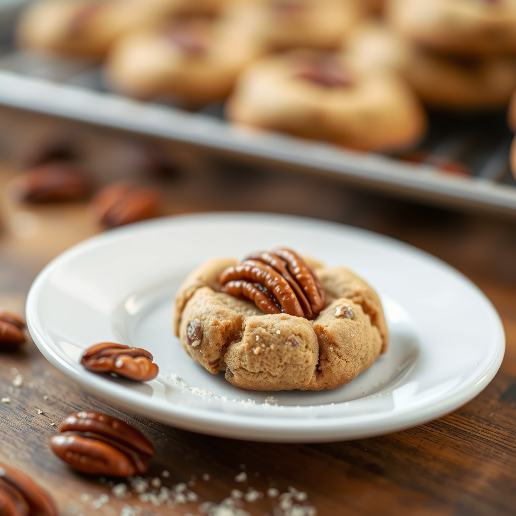 Adding the Pecans - butter pecan cookie recipe