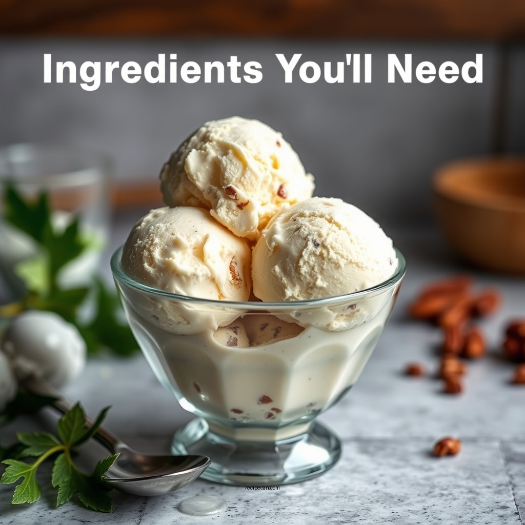 Ingredients You'll Need - butter pecan ice cream recipe no eggs