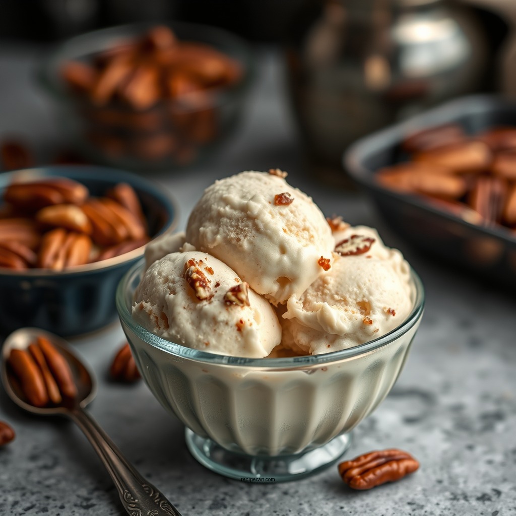 Toasting the Pecans - butter pecan ice cream recipe no eggs