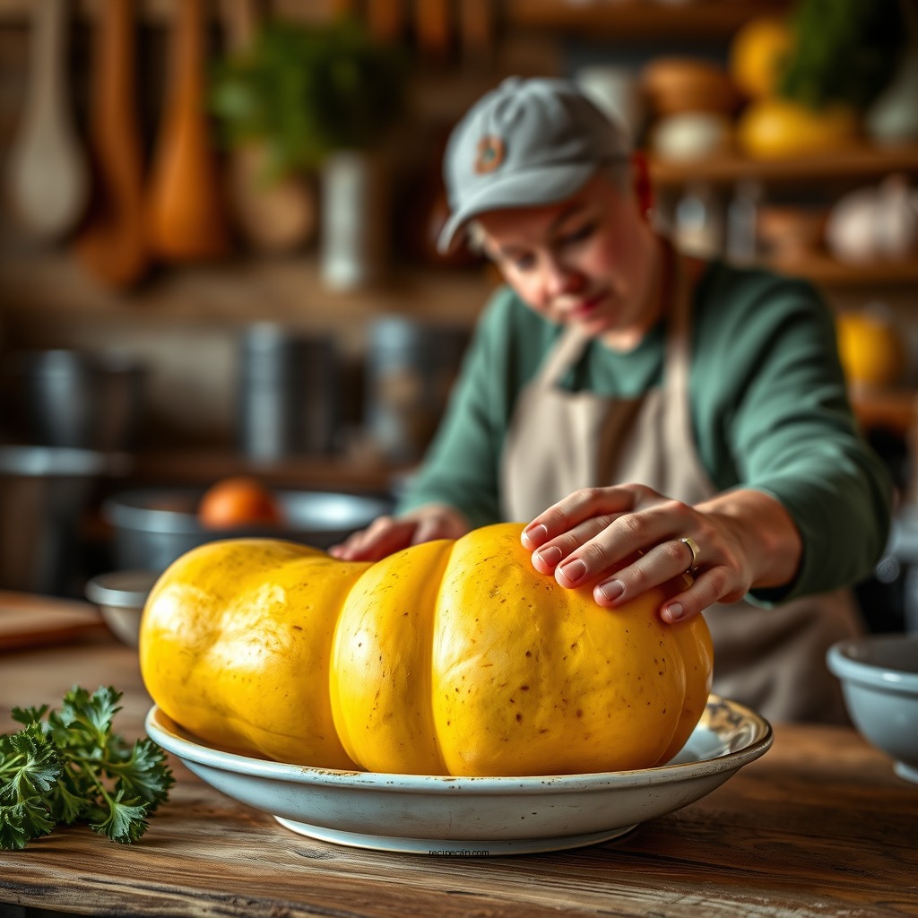 Preparing the Buttercup Squash - buttercup squash recipe