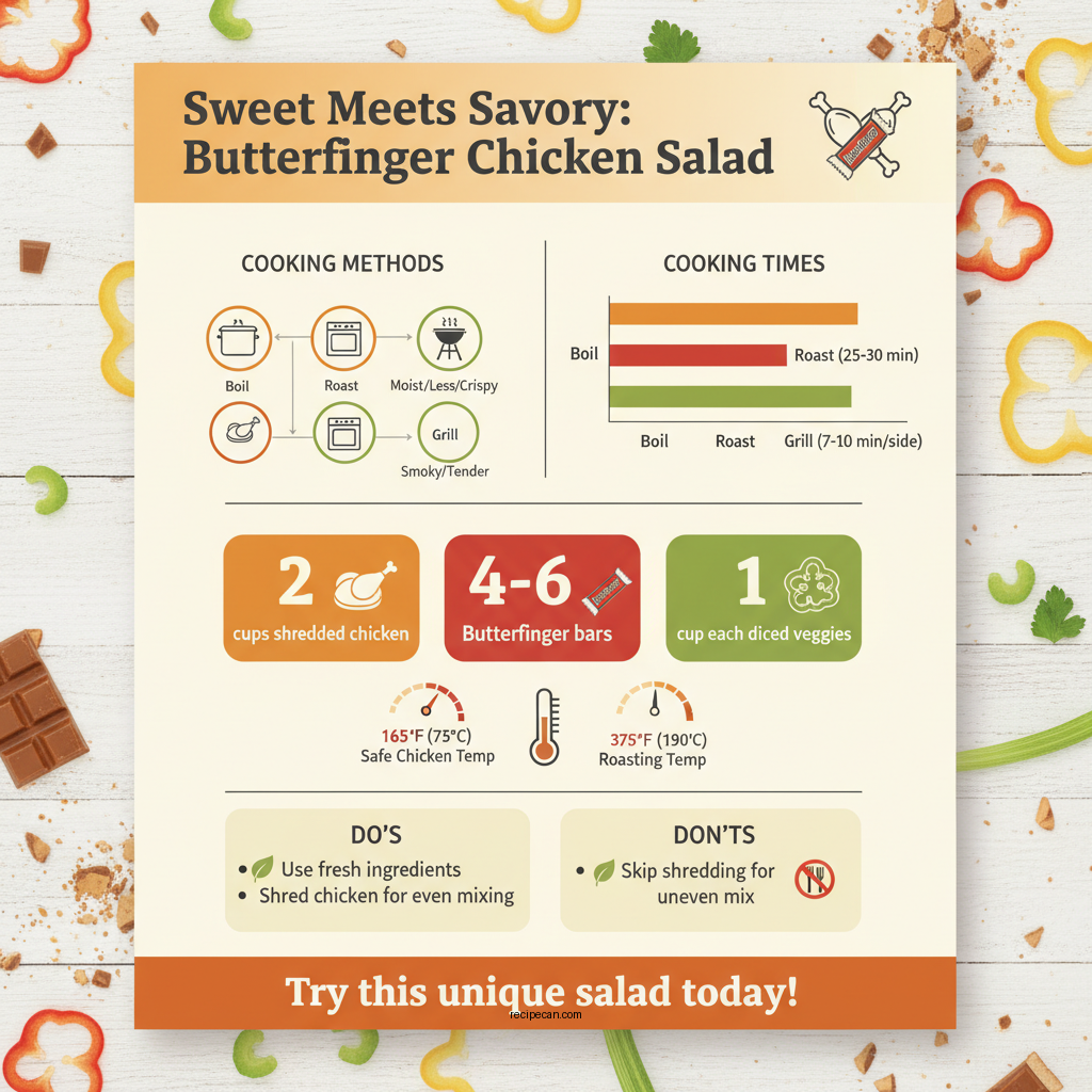 butterfingers chicken salad recipe - Data Infographic and Statistics