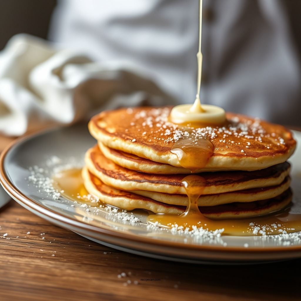 Cooking the Pancakes - buttermilk pancake recipe