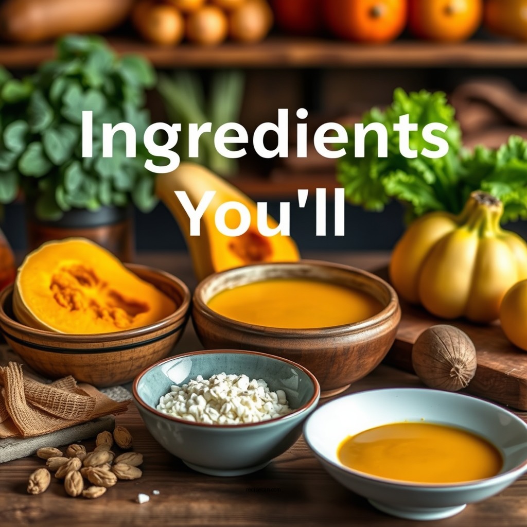Ingredients You'll Need - butternut squash bisque recipe