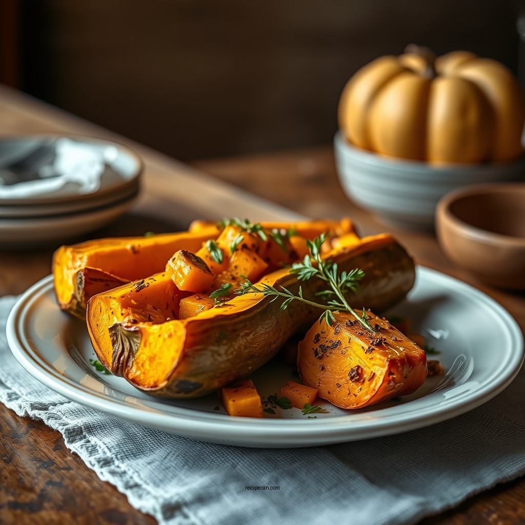 Roasted Butternut Squash - butternut squash for thanksgiving recipe