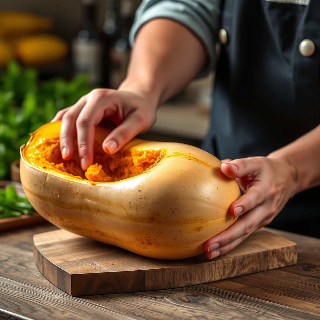Preparing Your Butternut Squash - butternut squash oven recipe