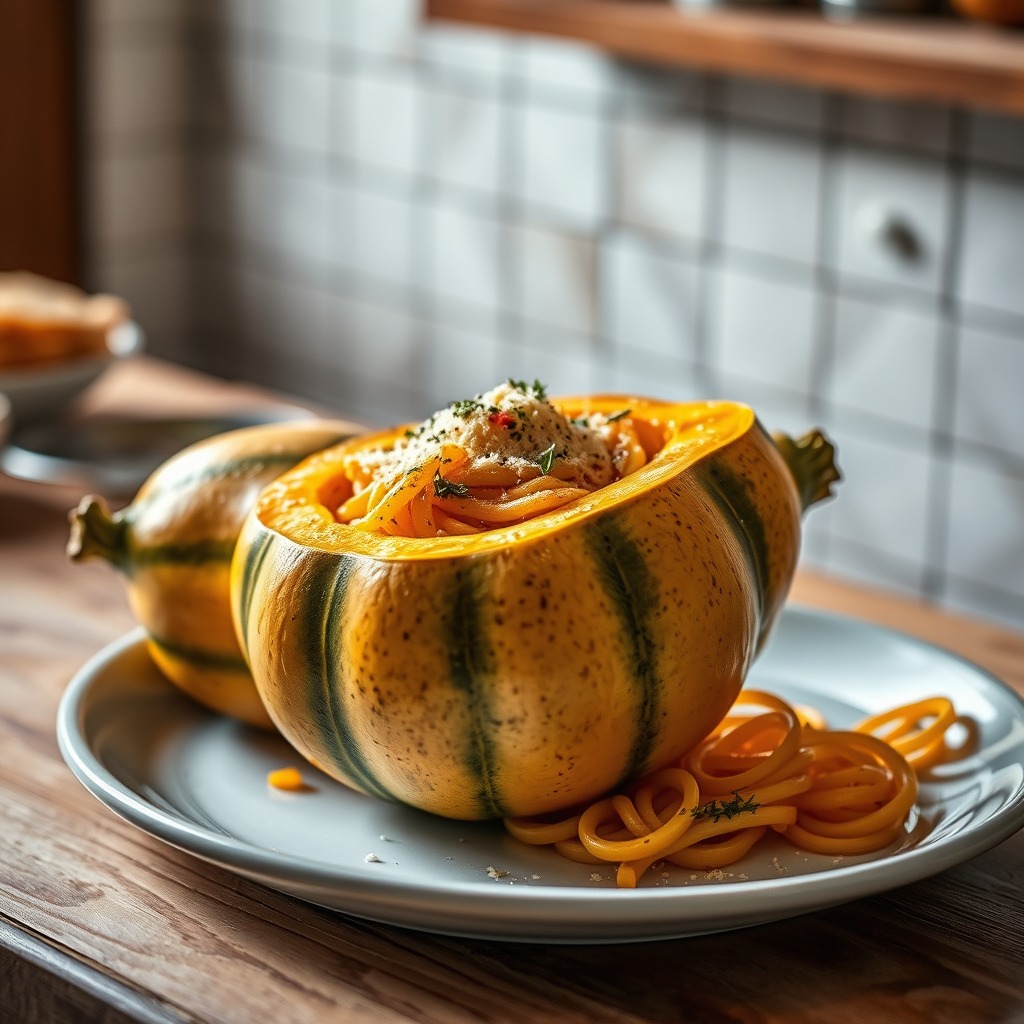 Preparing the Butternut Squash - butternut squash pasta recipe