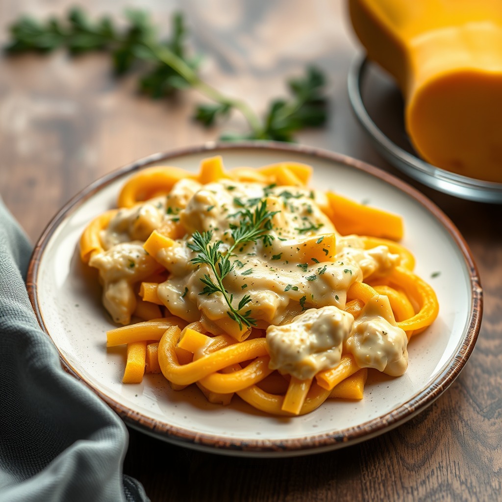 Creamy Butternut Squash Alfredo - butternut squash pasta recipes