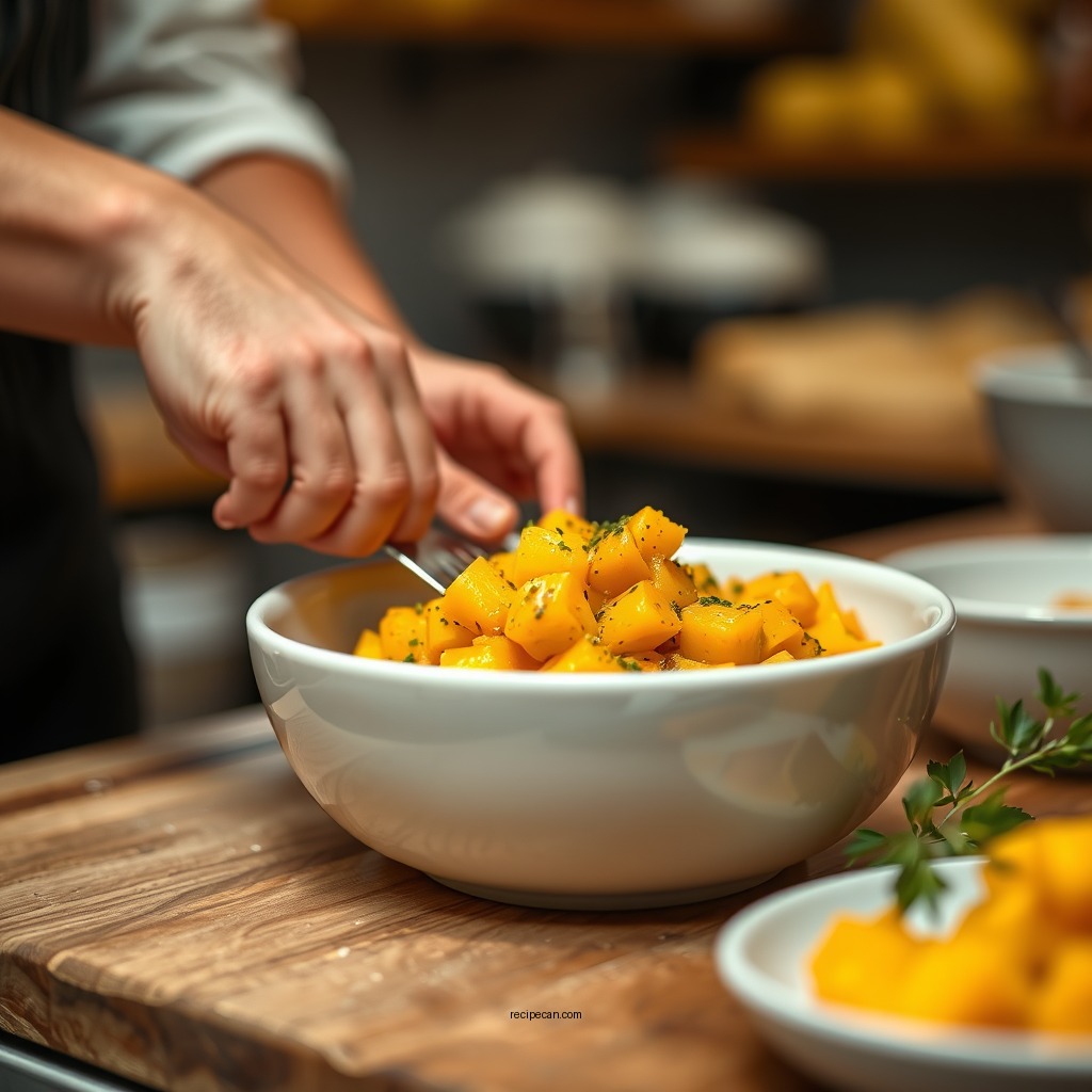 Preparing the Butternut Squash - butternut squash pasta sauce recipe