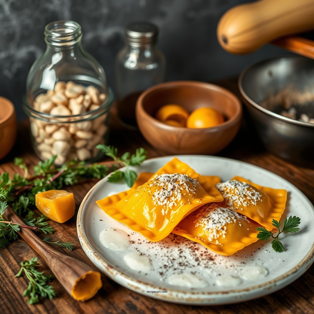 Ingredients for Butternut Squash Ravioli - butternut squash ravioli recipe