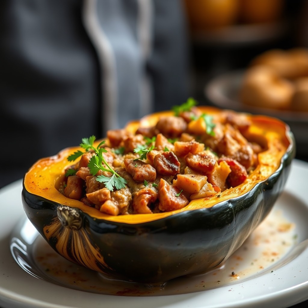 Savory Stuffed Butternut Squash - butternut squash recipes baked