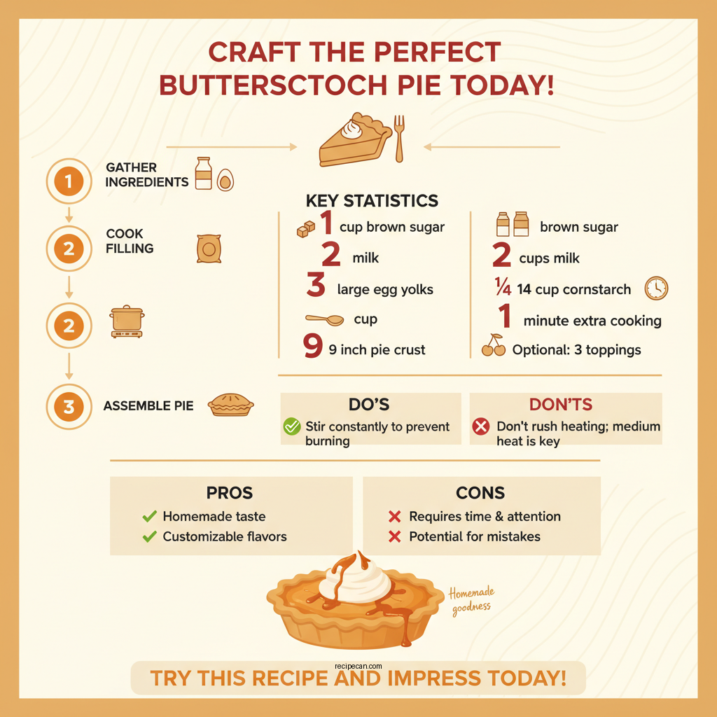 butterscotch pie recipe - Data Infographic and Statistics