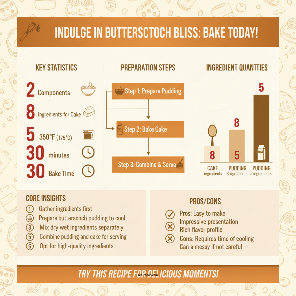 butterscotch pudding cake recipe - Data Infographic and Statistics