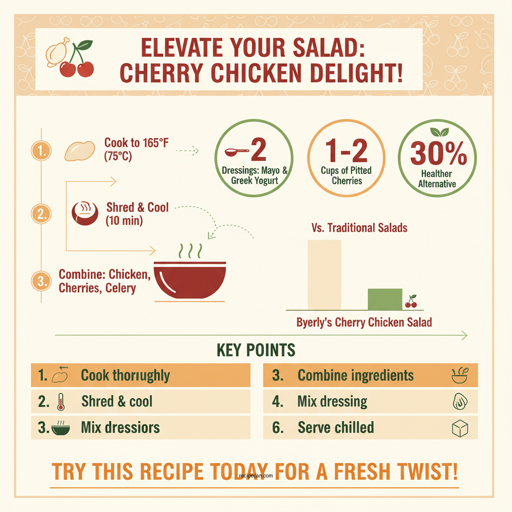 byerlys cherry chicken salad recipe - Data Infographic and Statistics