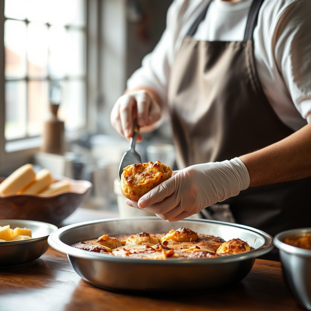 Step-by-Step Preparation - cajun bread pudding recipe