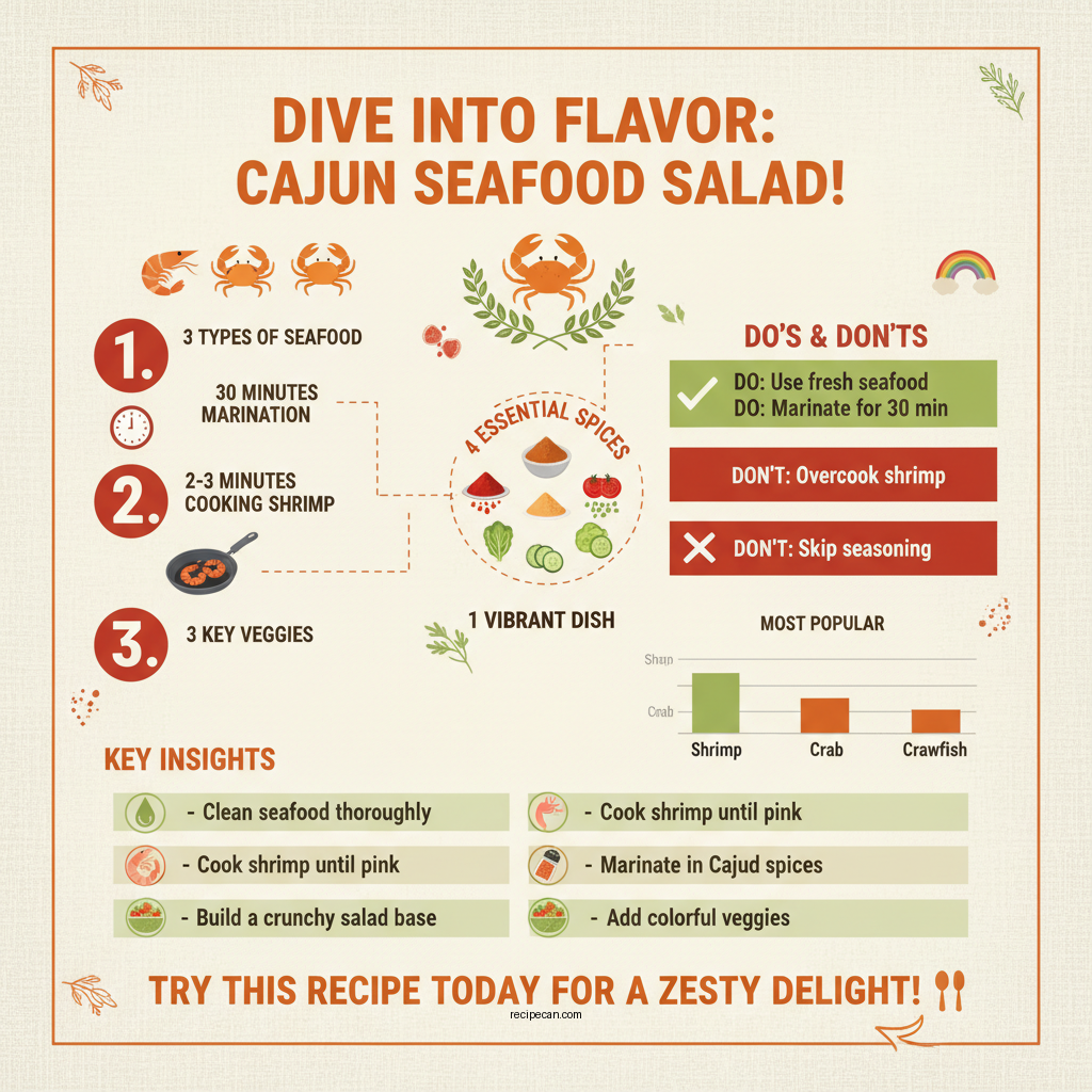 cajun seafood salad recipe - Data Infographic and Statistics
