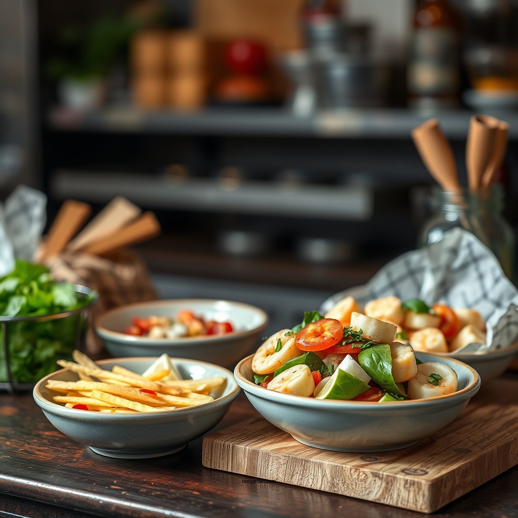 Ingredients for Cajun Seafood Salad - cajun seafood salad recipe
