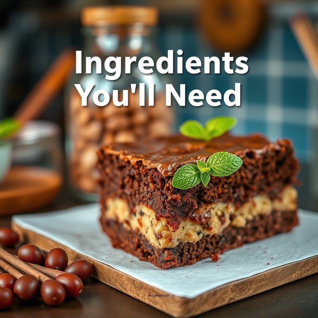 Ingredients You'll Need - cakey brownie recipe