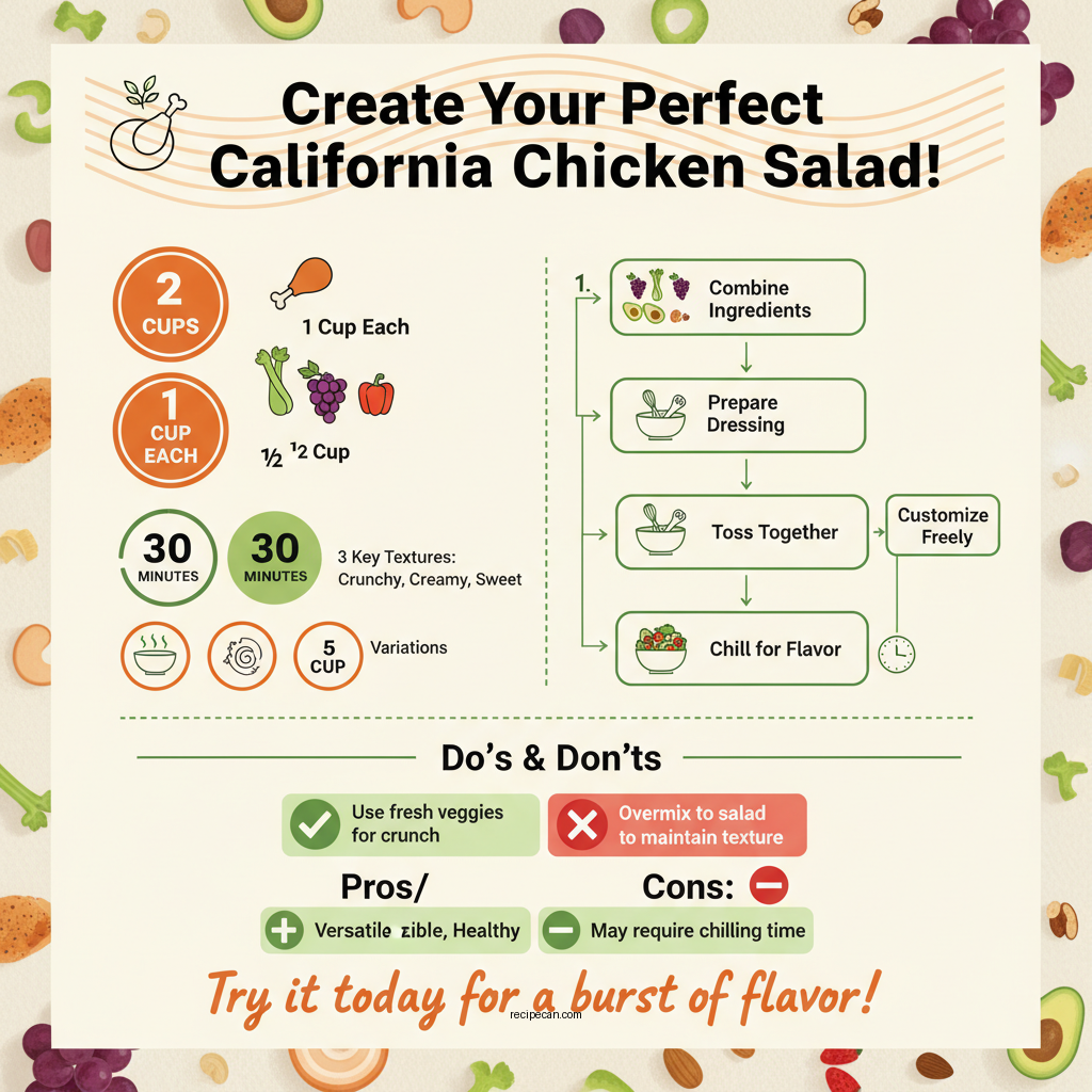 california chicken salad recipe - Data Infographic and Statistics
