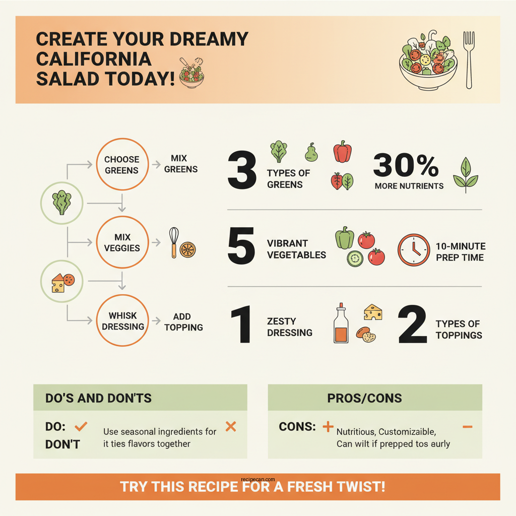 california dreaming salad recipe - Data Infographic and Statistics