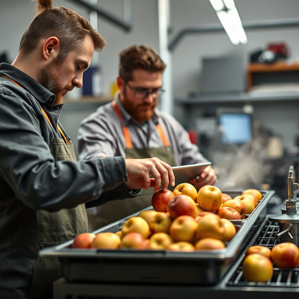Preparing the Apples - canned apple pie filling recipe