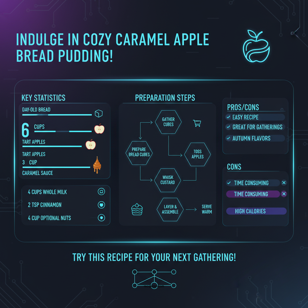 caramel apple bread pudding recipe - Data Infographic and Statistics