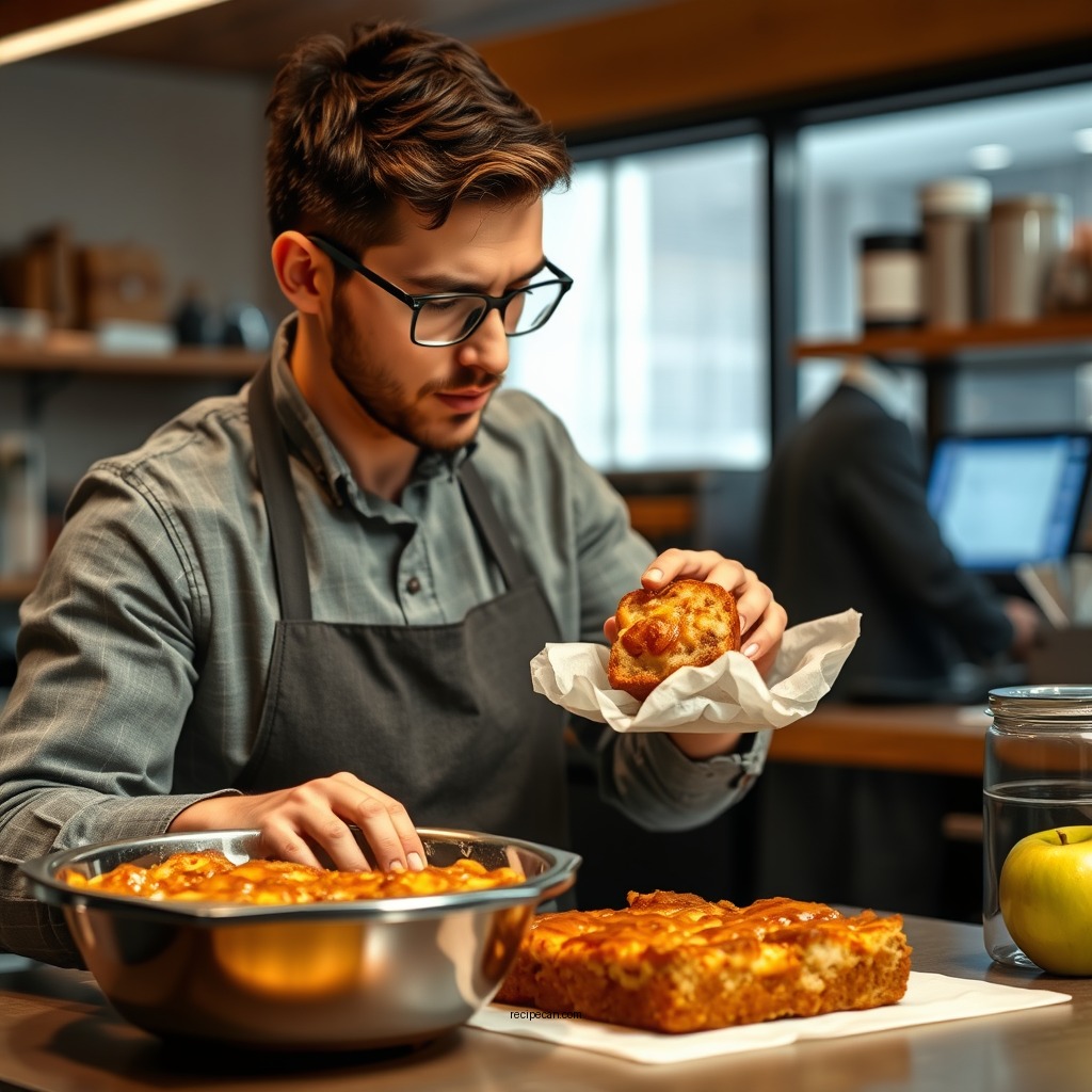 Step-by-Step Preparation - caramel apple bread pudding recipe
