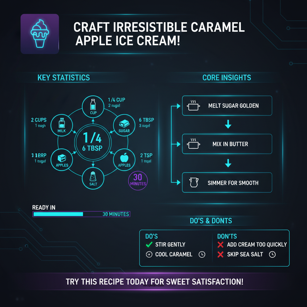caramel apple ice cream recipe - Data Infographic and Statistics