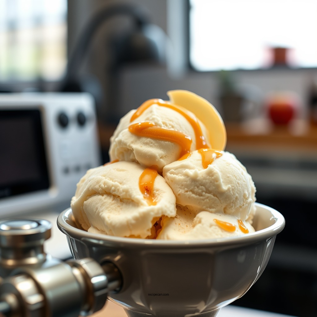 Making the Ice Cream Base - caramel apple ice cream recipe