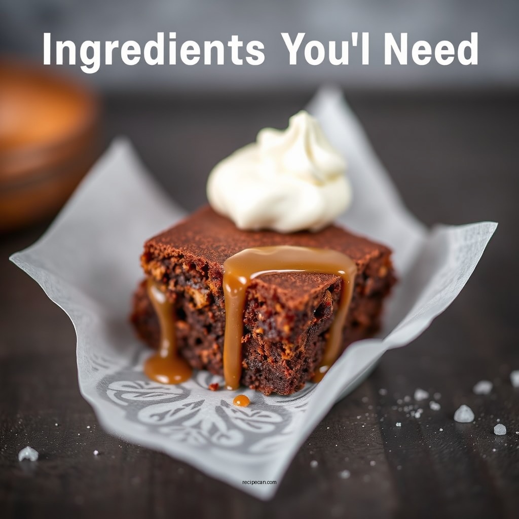 Ingredients You'll Need - caramel brownies recipe