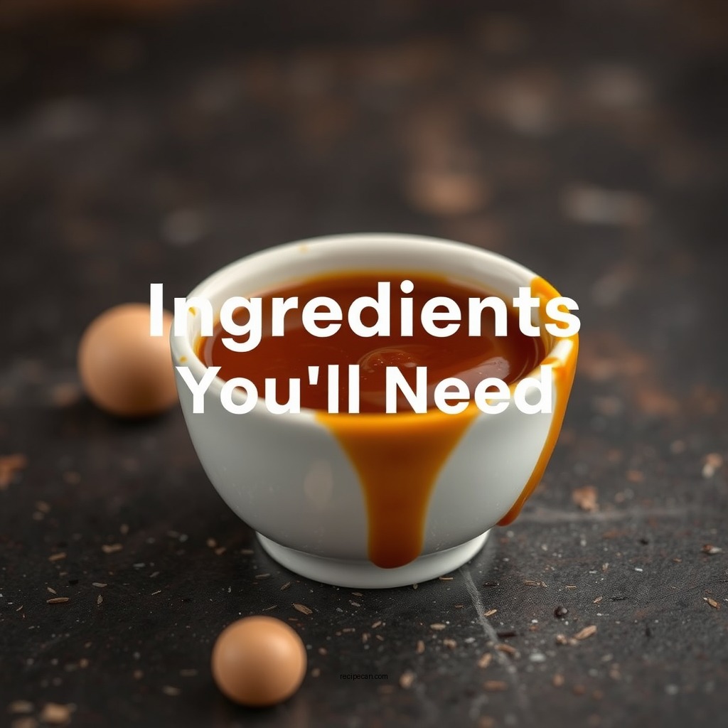 Ingredients You'll Need - caramel sauce recipe