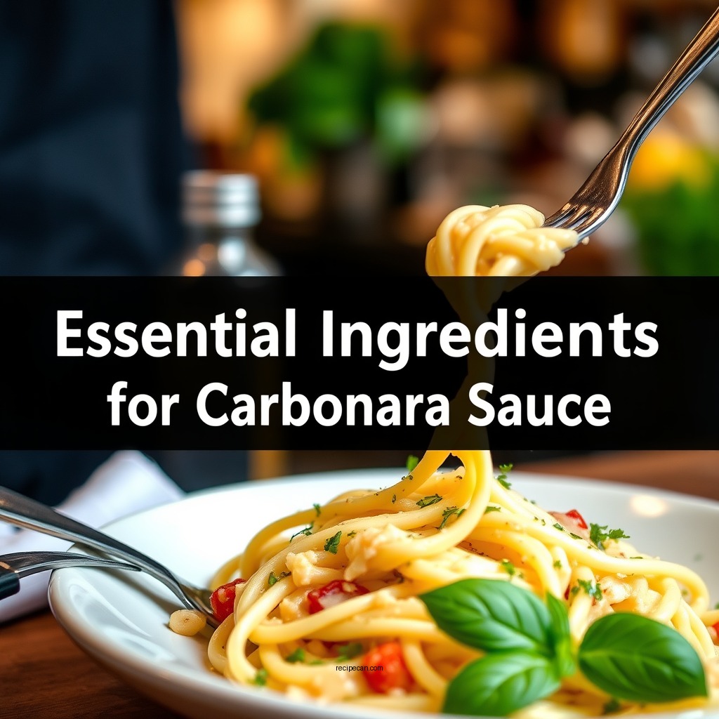 Essential Ingredients for Carbonara Sauce - carbonara sauce recipe