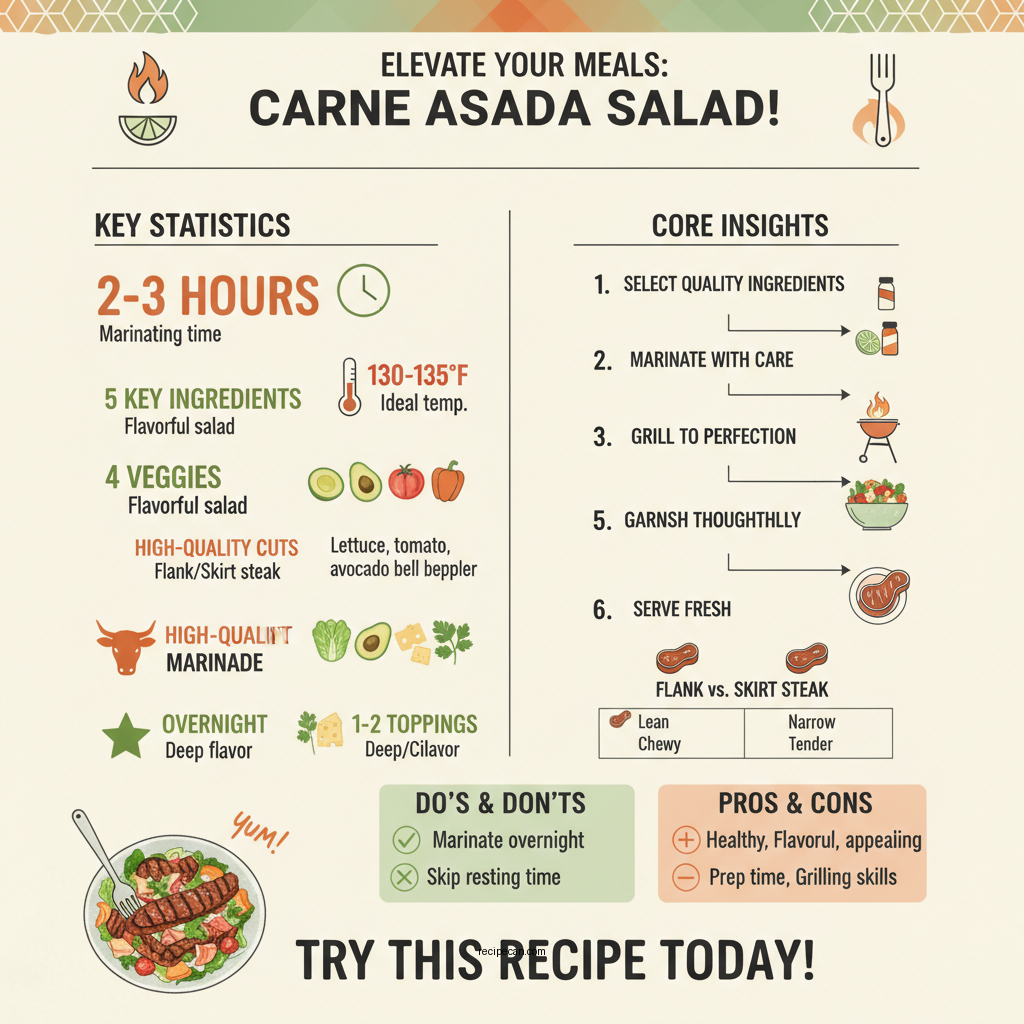 carne asada salad recipe - Data Infographic and Statistics