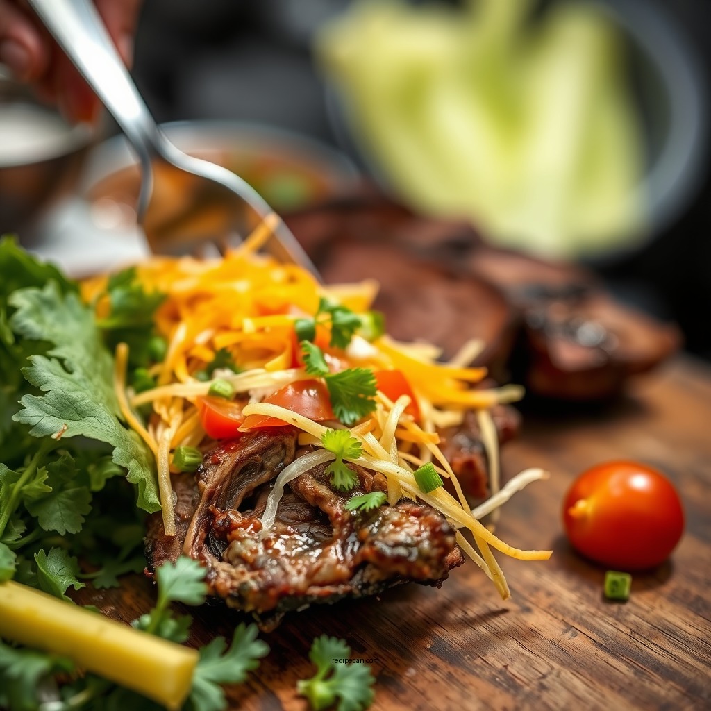 Preparing the Salad Base - carne asada salad recipe