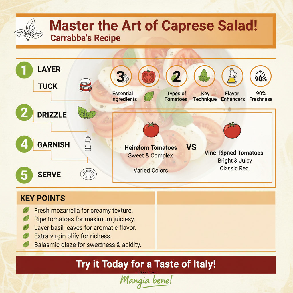 carrabba's caprese salad recipe - Data Infographic and Statistics
