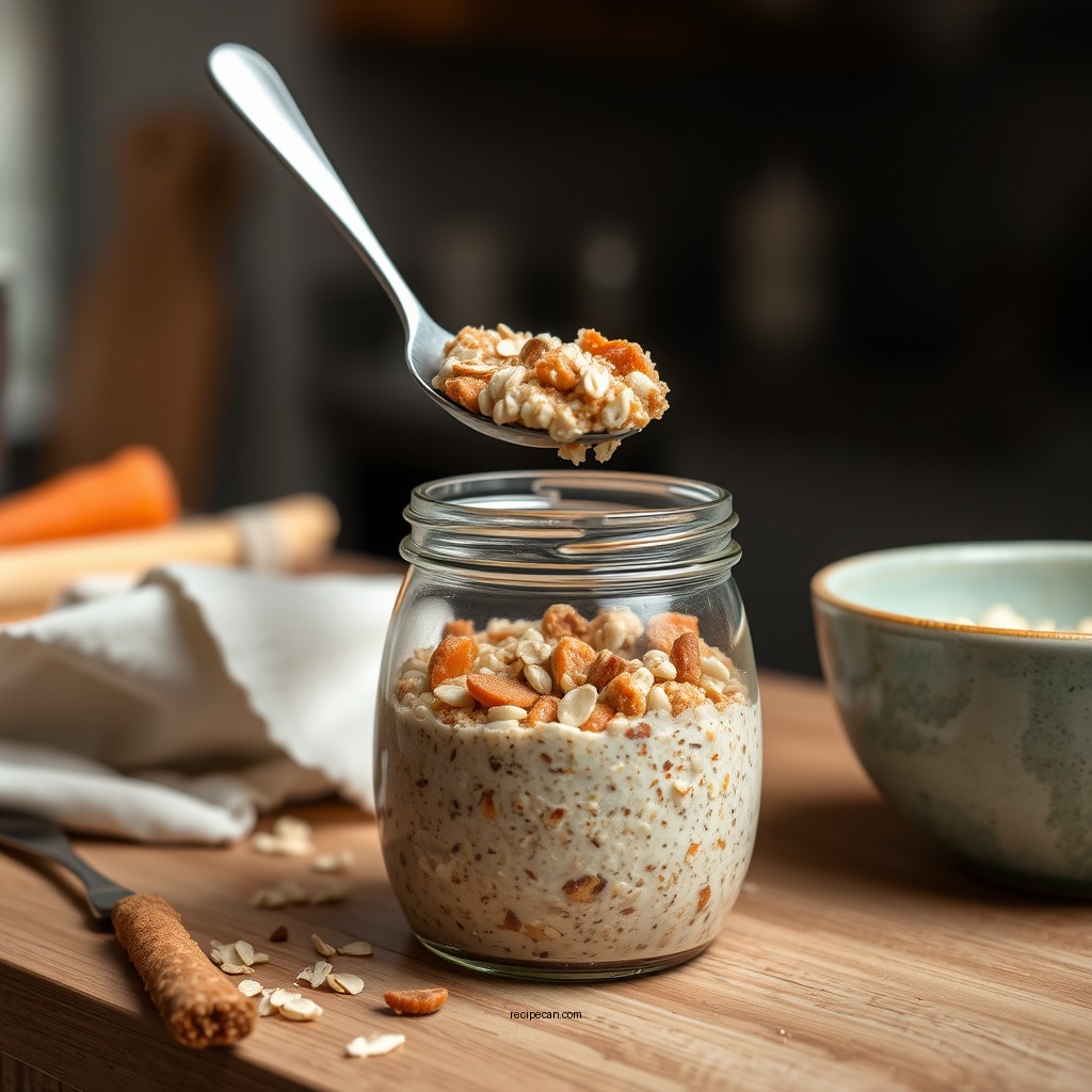 Preparing the Oats - carrot cake overnight oats recipe