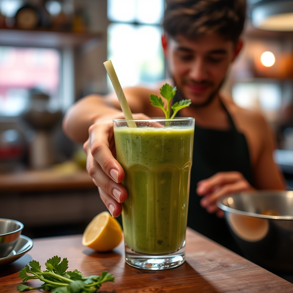 Step-by-Step Preparation - celery smoothie recipe