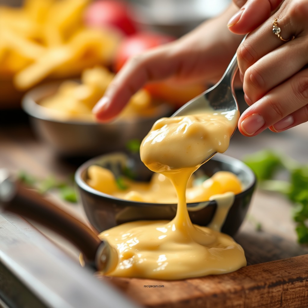 Making the Cheese Sauce - cheese sauce recipe for mac and cheese