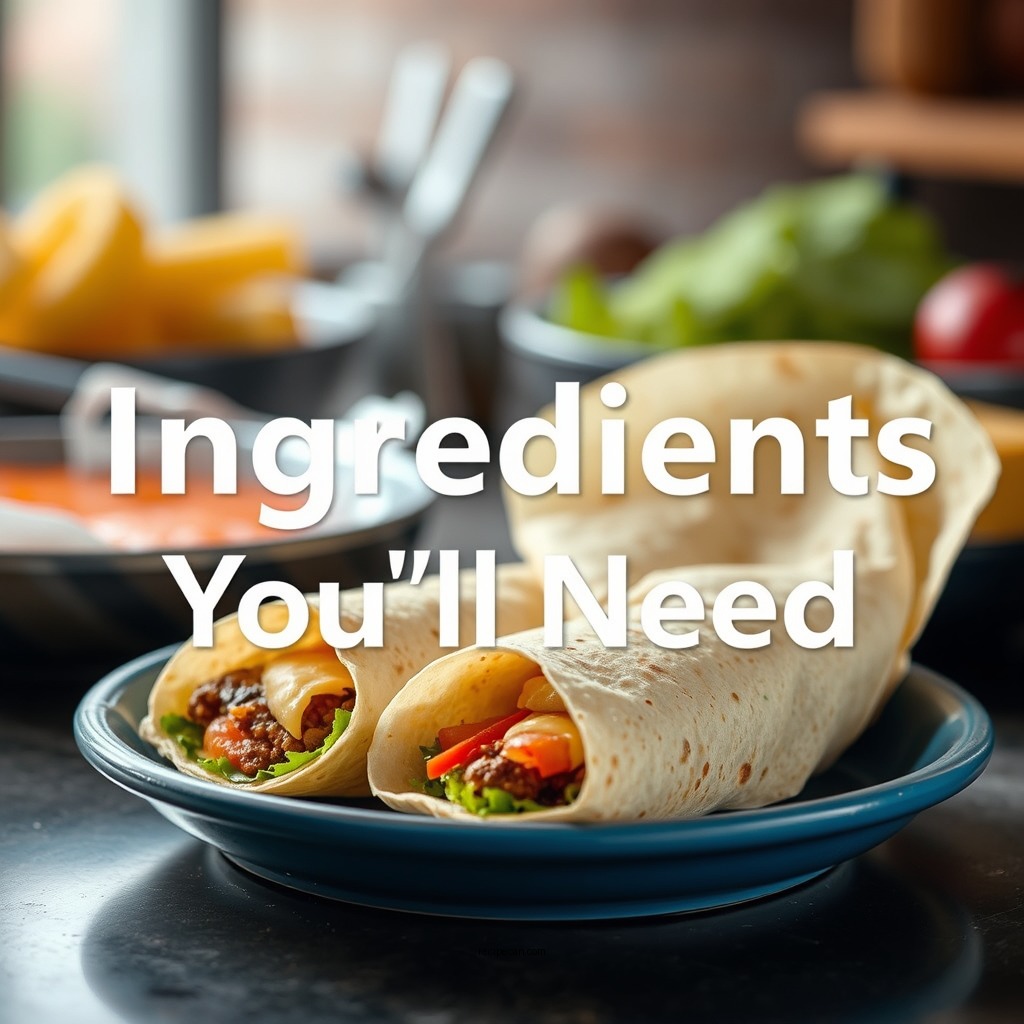 Ingredients You'll Need - cheeseburger wrap recipe