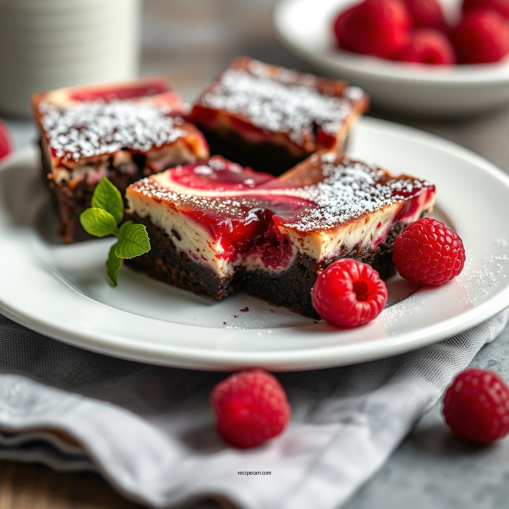 Raspberry Cheesecake Brownies - cheesecake brownie recipes