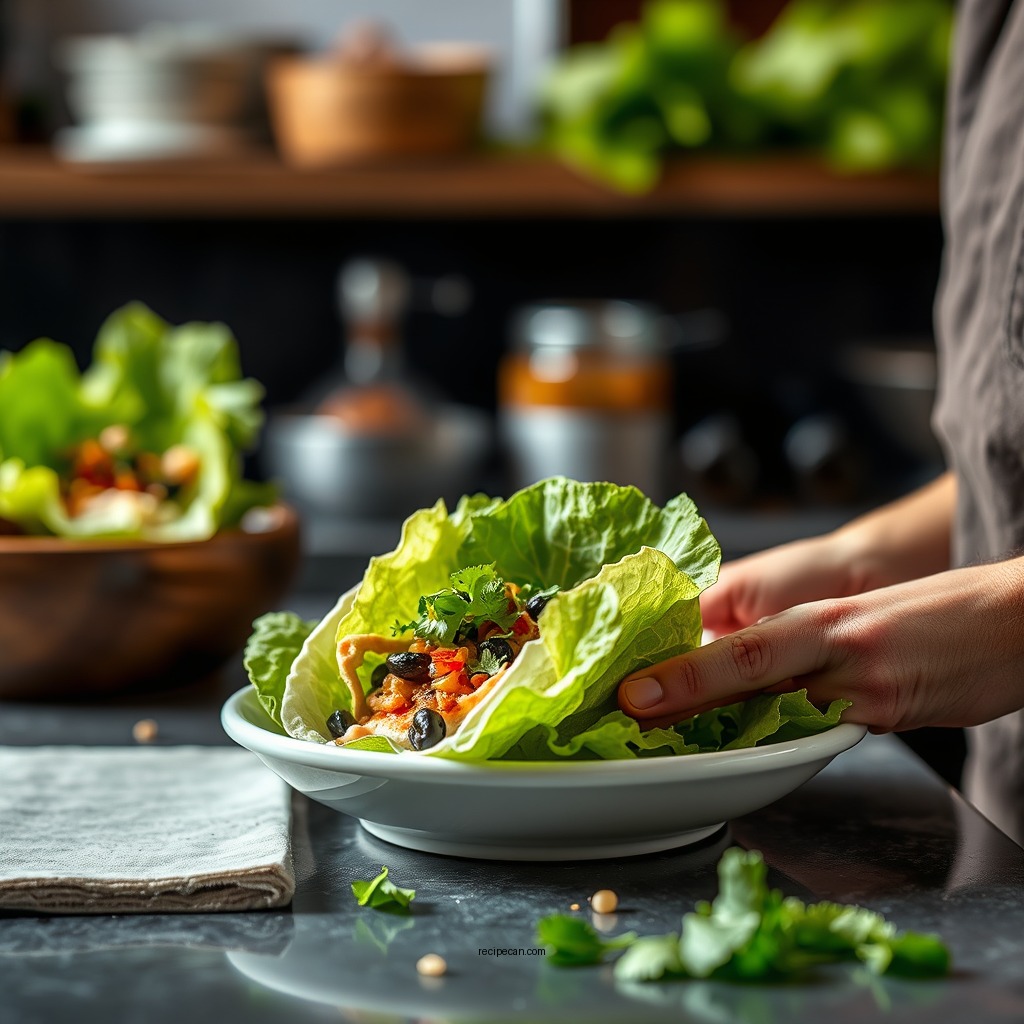 Preparing the Filling - cheesecake factory lettuce wraps recipe