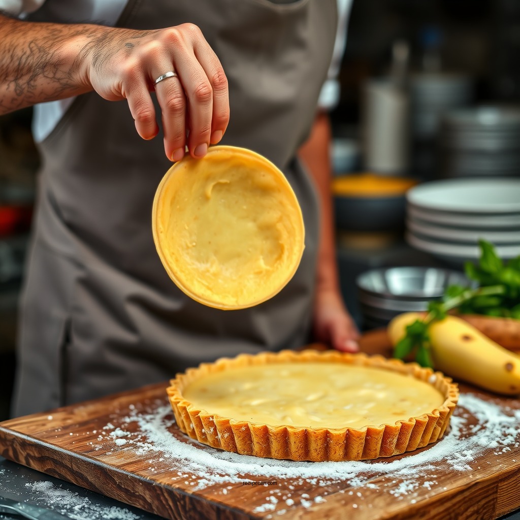 Preparing the Crust - cheesecake tart recipe